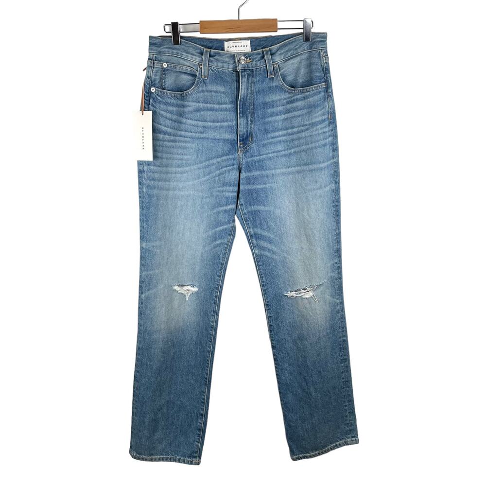 SLVRLAKE Stella High Rise Straight Leg Jeans Badlands Light Wash Womens 31 NWT